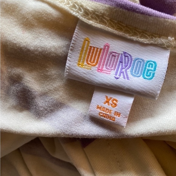 LuLaRoe Joy Vest Cream Purple Stripe Duster Women's Size XS - NWT - Picture 9 of 12